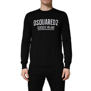 Dsquared² Black Logo Knitted Crew Neck Men Pullover Men's Sweater